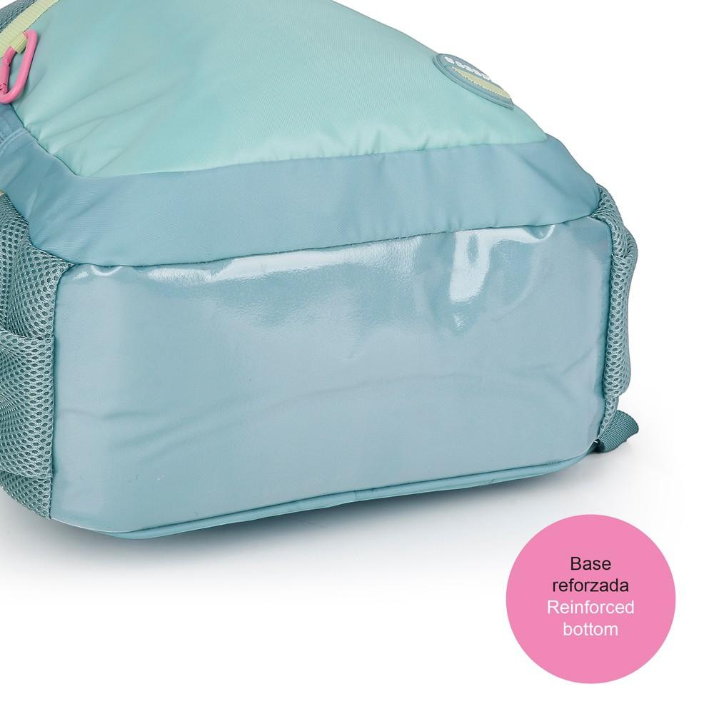 Mochila Escolar Gabol Whisper Verde Agua Adaptable a Carro