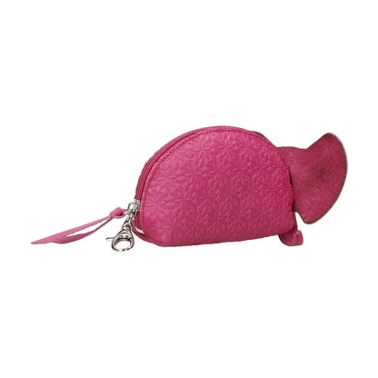 Monedero de Piel Elefante Mujer Fucsia
