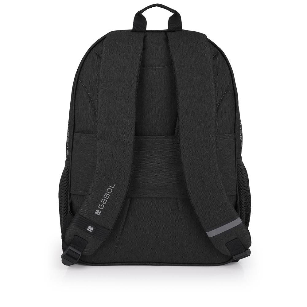 Mochila Gabol Wolf Negra Adaptable a Carro para Trabajo e Instituto