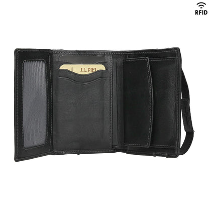 Leather Wallet with Rubber JL
