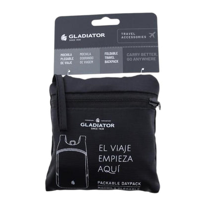 Mochila de Viaje Plegable Nylon Negro