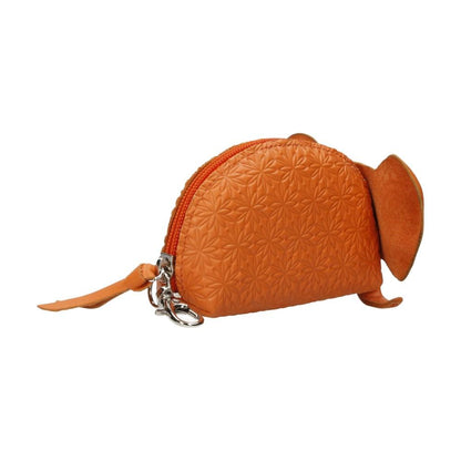 Monedero de Piel Elefante Mujer Naranja