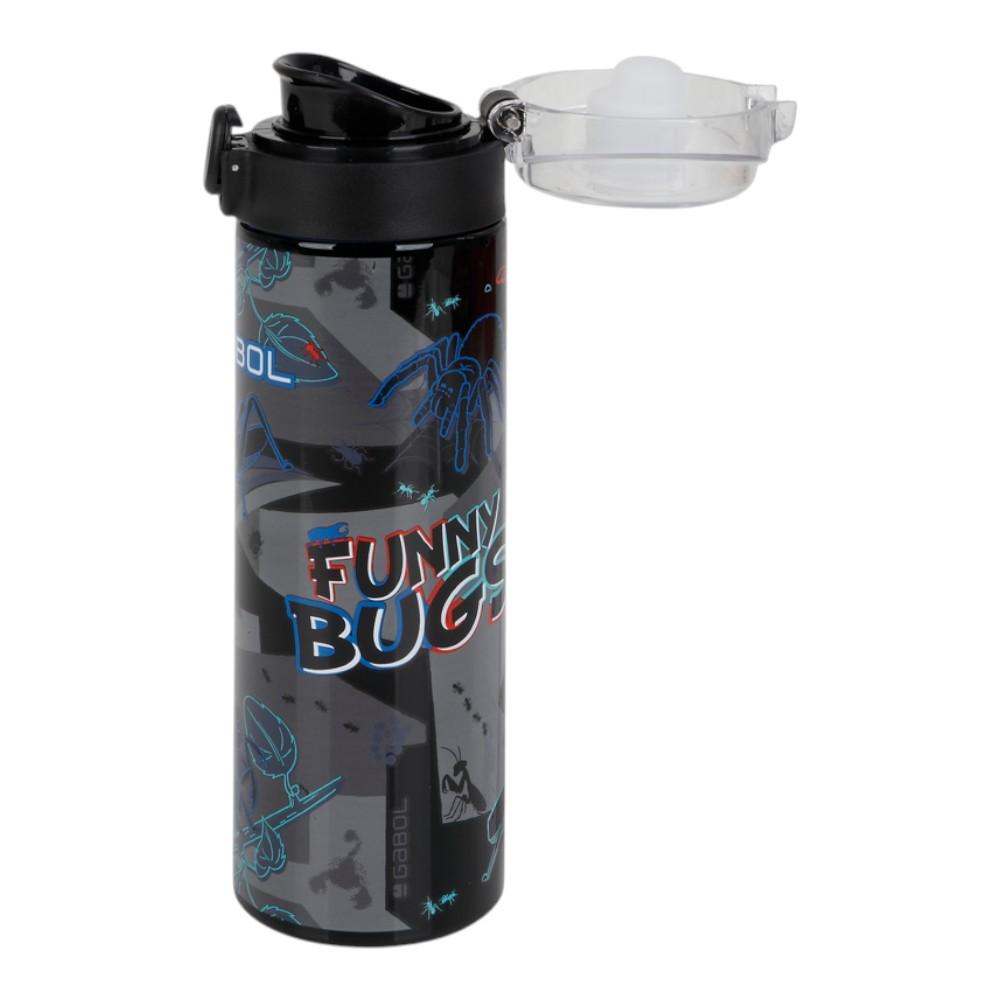 Botella Térmica Gabol Bugs Gris de Acero Inoxidable 600 ml