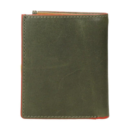 Cartera Mini De Piel Hombre Cantos Rojos