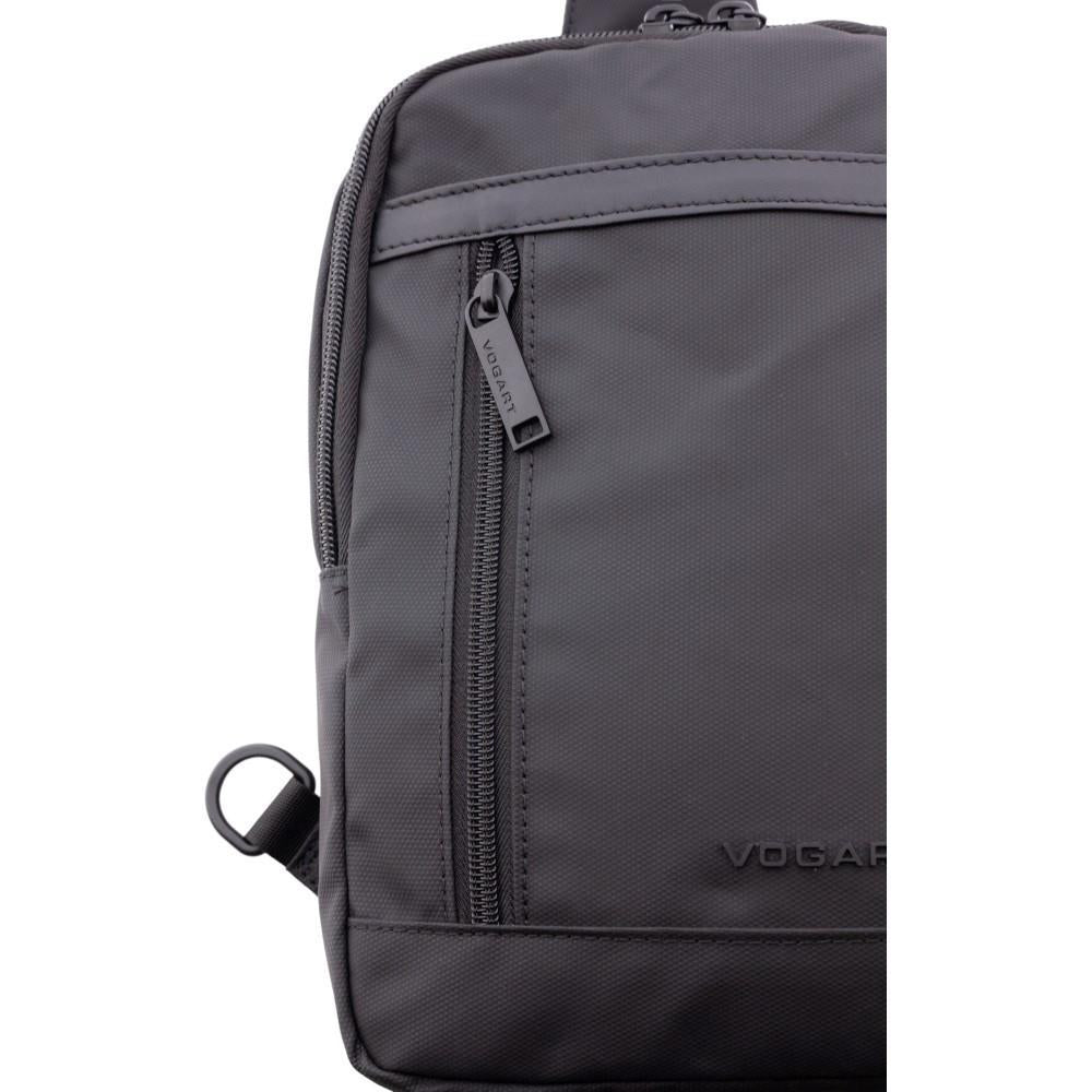 Bolso Cruzado Vogart de Nylon Resinado con RFID - Dark