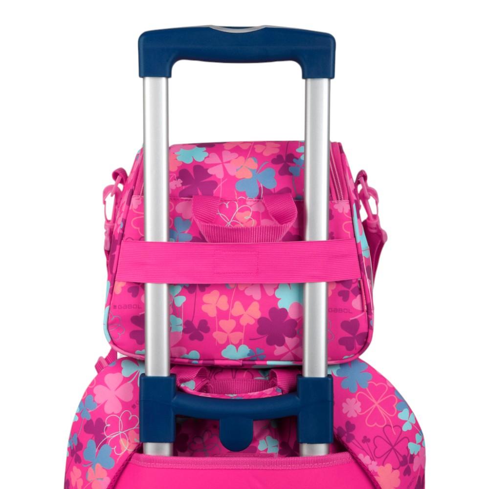 Nevera Térmica Escolar Gabol Clover Fucsia Estampada para Niña