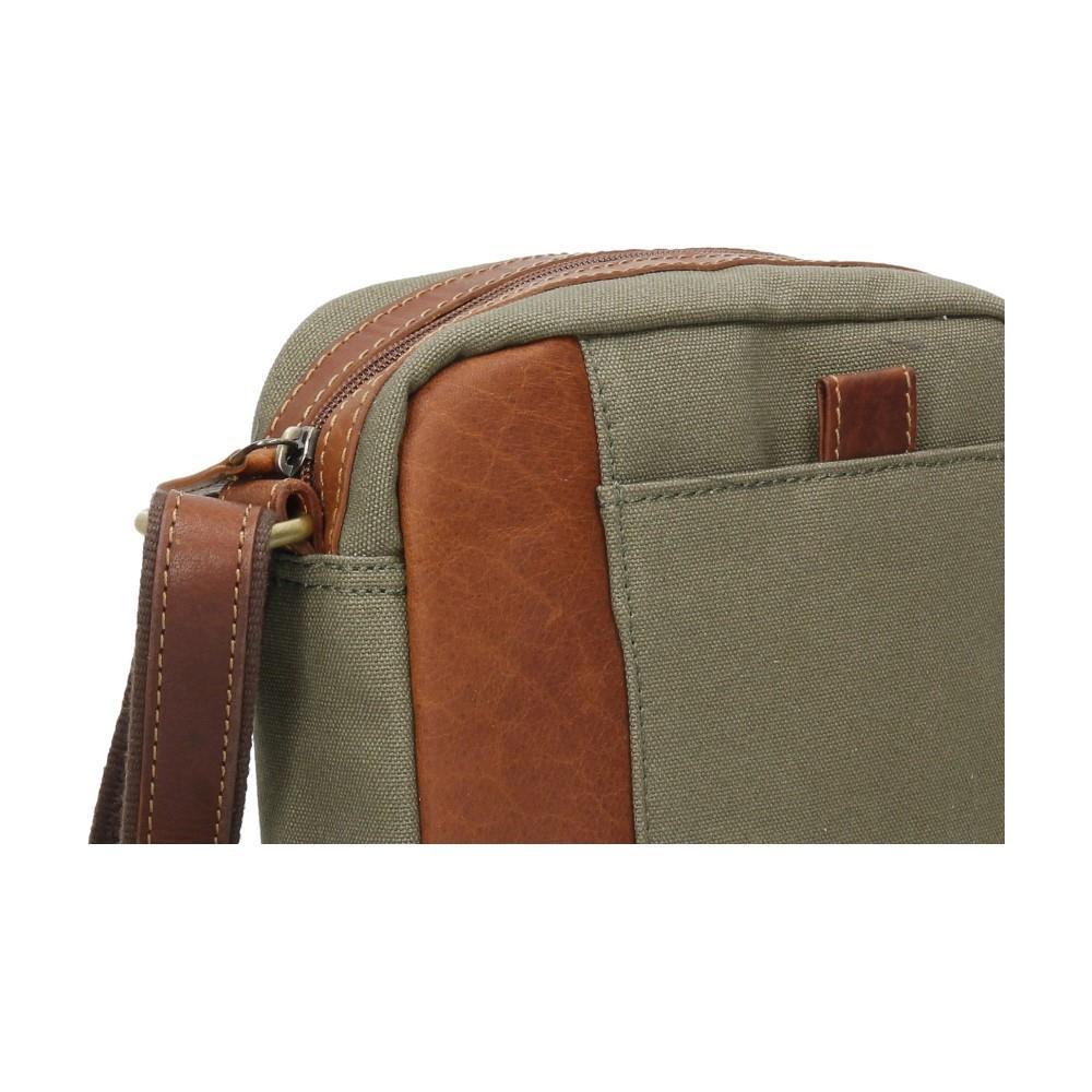 Bolso De Hombre En Piel y Canvas Rosme - 3