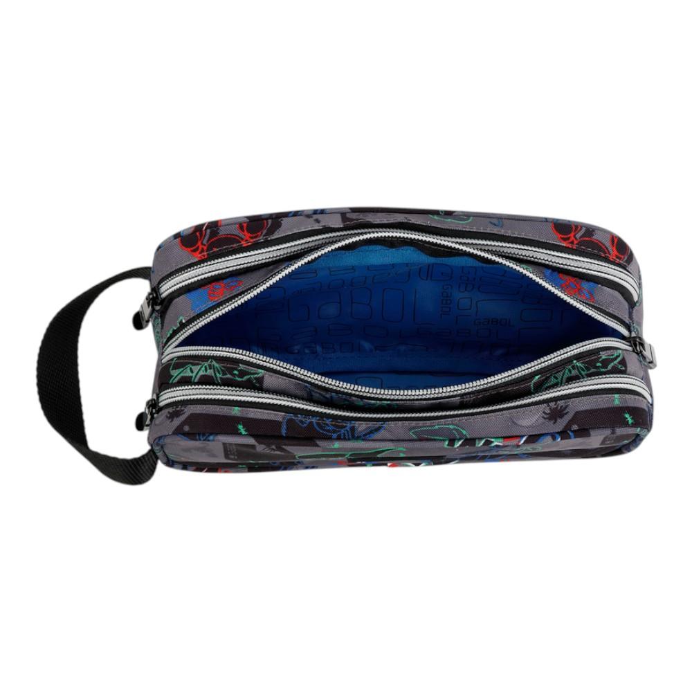 Estuche Triple Gabol BUGS Gris | Tres Compartimentos para Llevarlo Todo