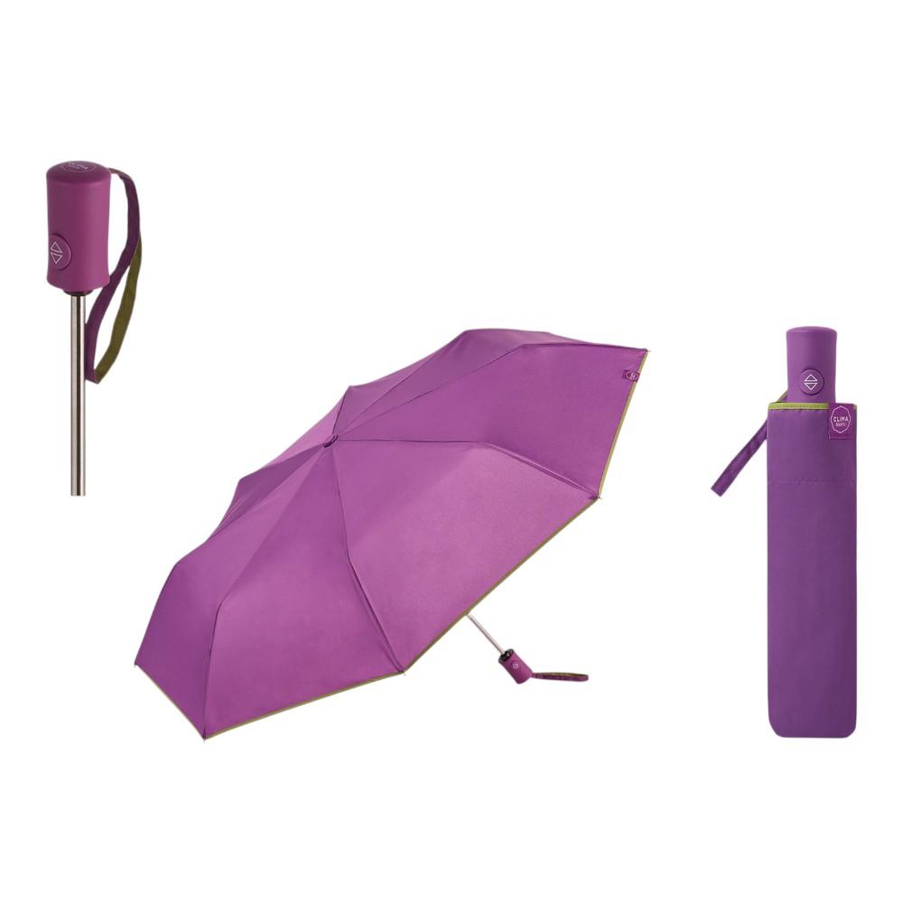 Paraguas Plegable Automático Mujer Bisetti ColorParty Morado