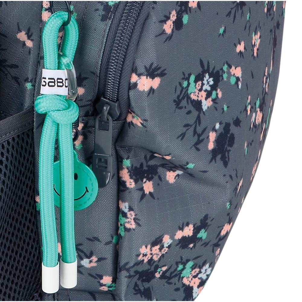 Mochila Escolar Gabol Secret Flores 3 Compartimentos