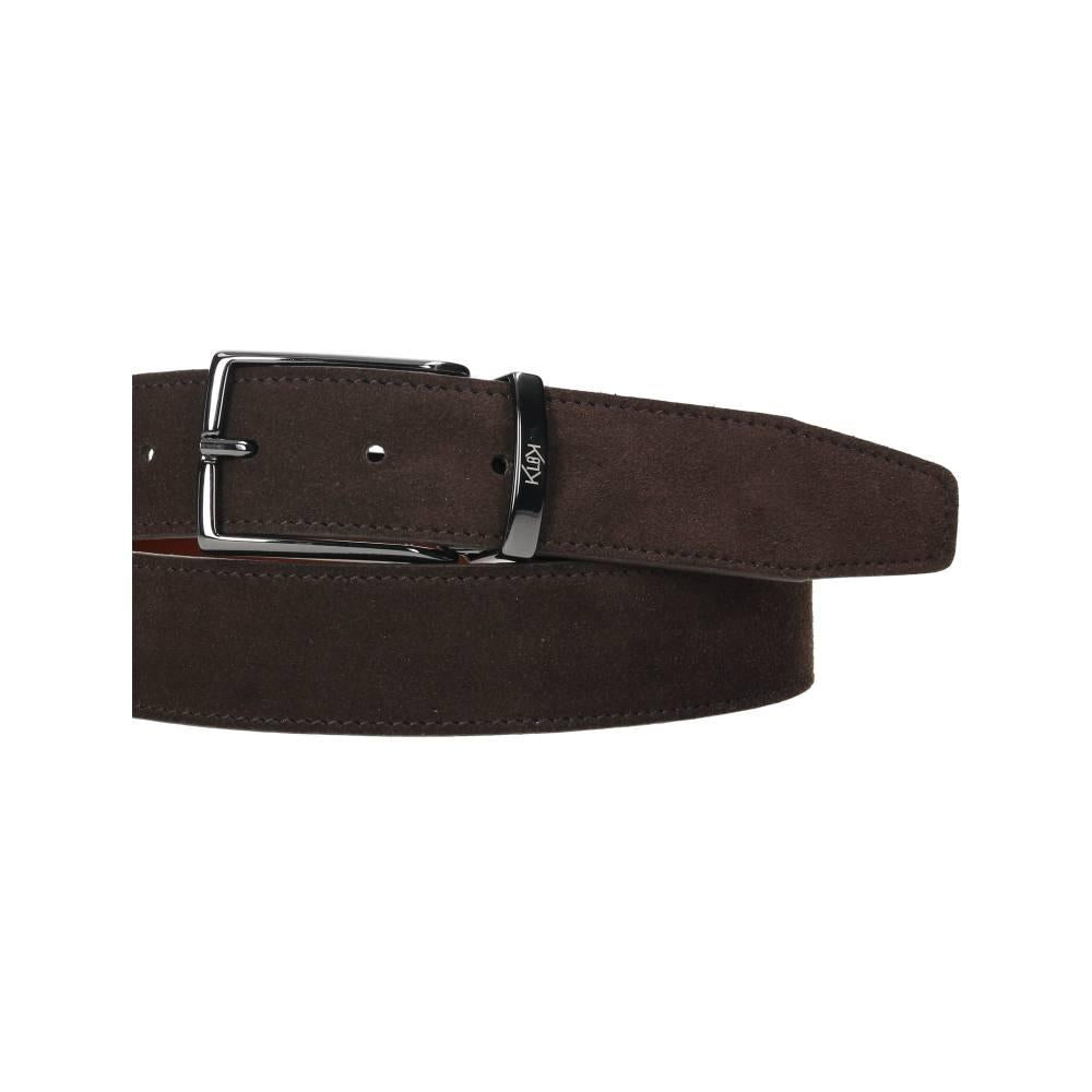 Cinturón De Piel Reversible/Serraje Klok