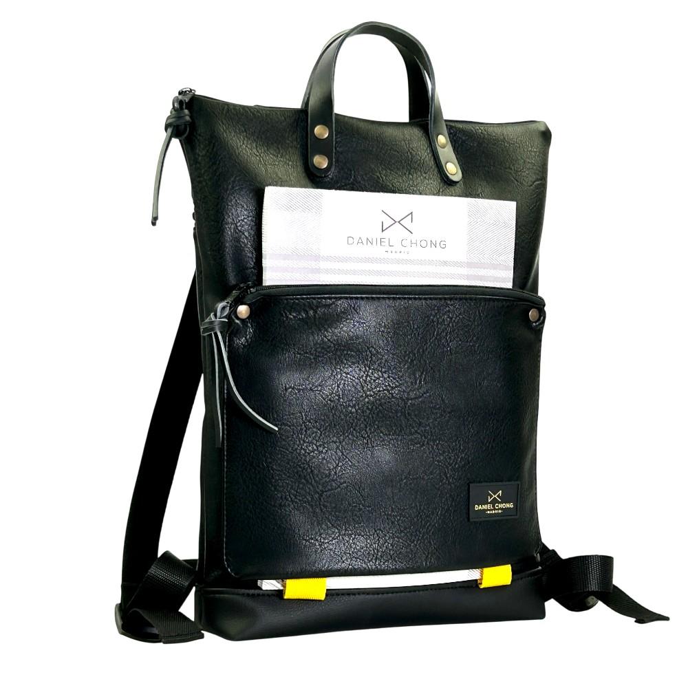 Luisipo Mochila Book Holder Iconic Brunello DZ Negra y Amarillo