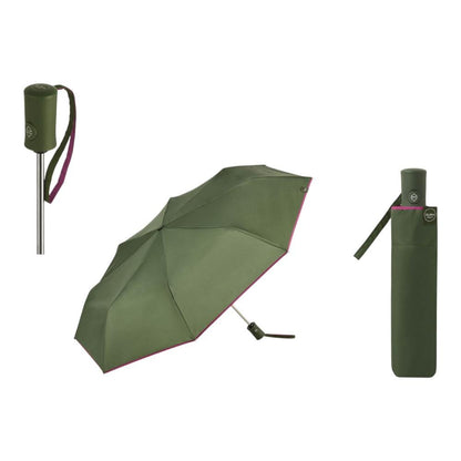 Paraguas Plegable Automático Mujer Bisetti ColorParty Verde Botella