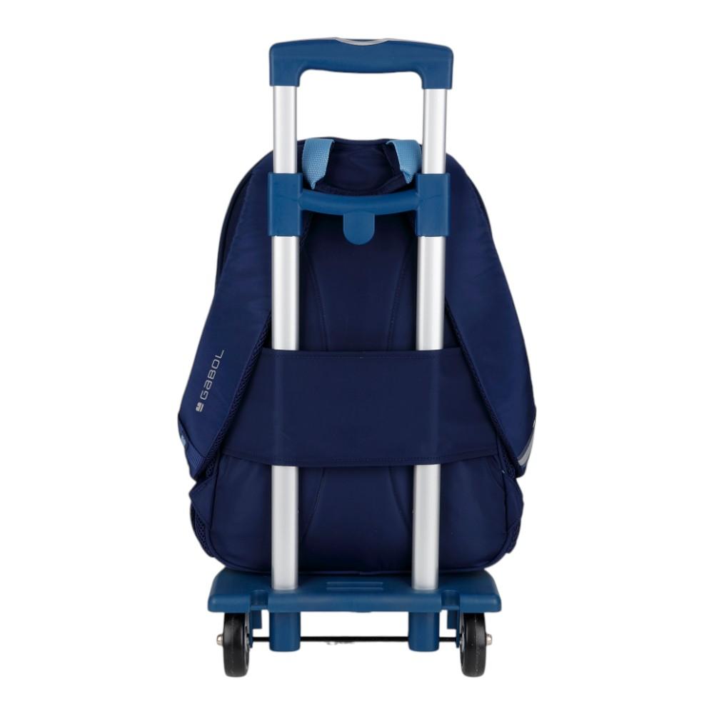 Mochila Escolar Gabol Whisper Azul Marino Adaptable a Carro