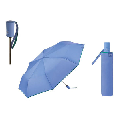 Paraguas Plegable Automático Mujer Bisetti ColorParty Celeste