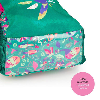 Mochila Escolar Gabol Vida Verde para Niña 1º y 2º de Primaria