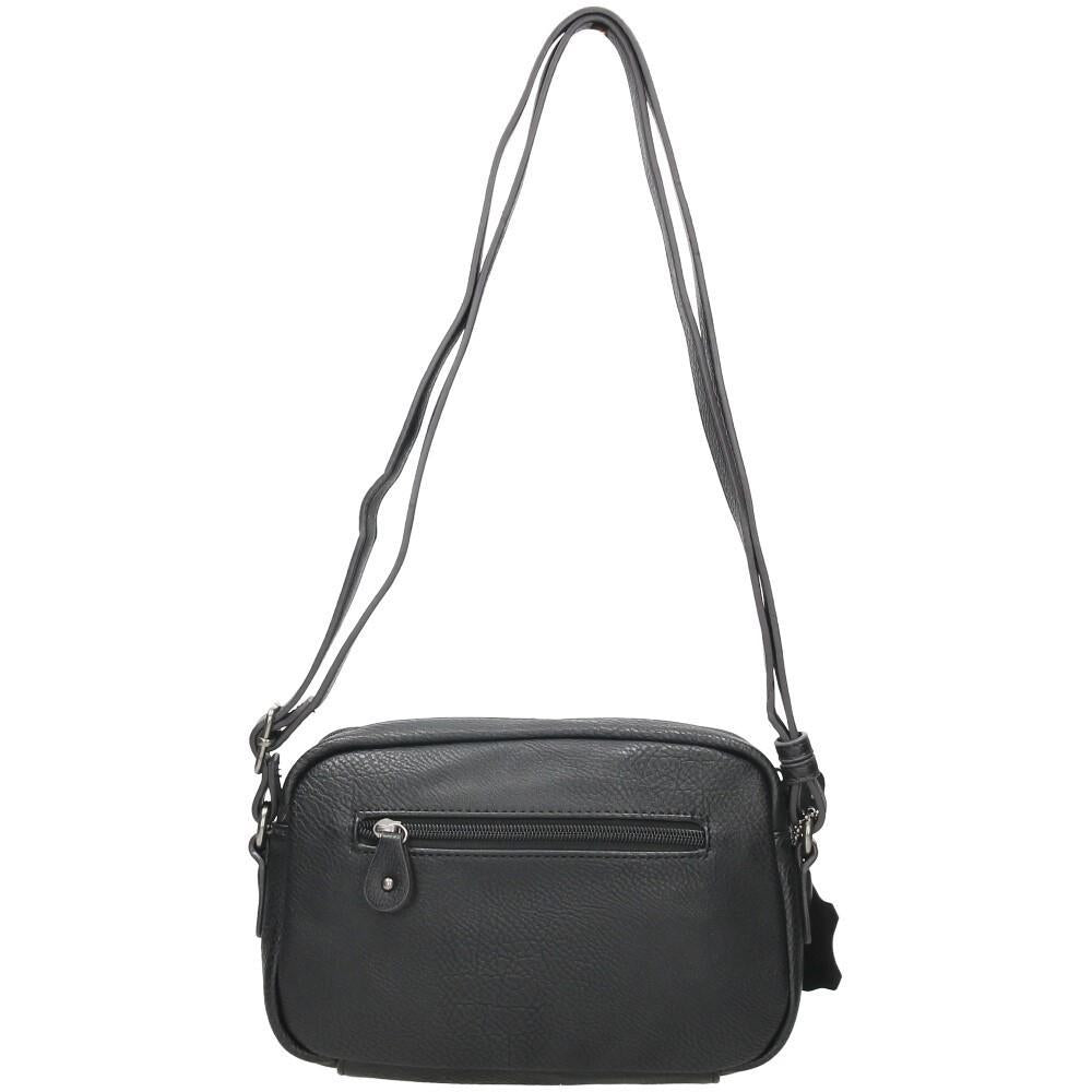 Bolso Bandolera Matties Classic Negro con Cremalleras