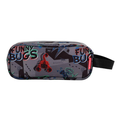 Estuche Triple Gabol BUGS Gris | Tres Compartimentos para Llevarlo Todo