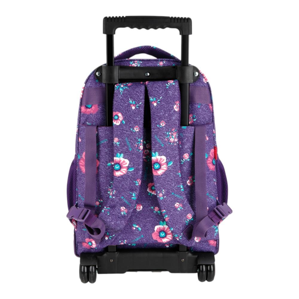 Mochila Escolar con Carro Gabol Lily Morada para Niña
