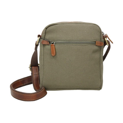 Bolso De Hombre En Piel y Canvas Rosme - 4