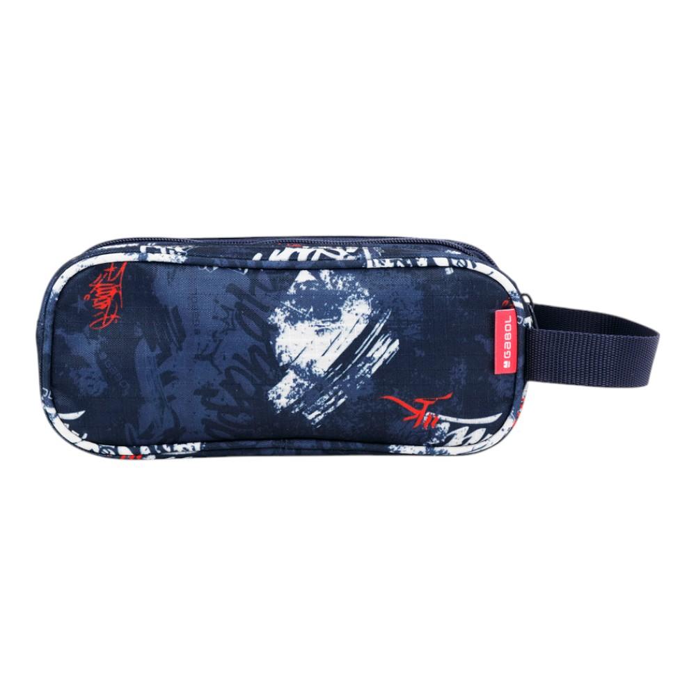 Estuche Triple Gabol DASH Azul Marino | Tres Compartimentos, Todo Organizado