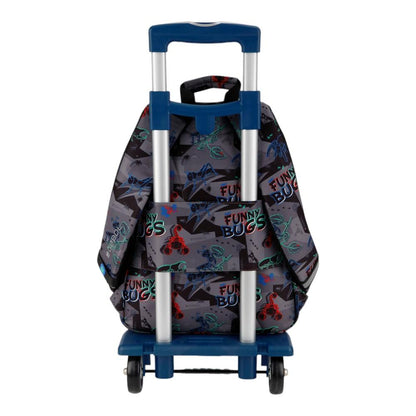 Mochila Escolar Pequeña Gabol Bugs Gris para 1º y 2º de Primaria