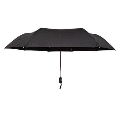 Paraguas Plegable Hombre Automático Negro Mango Recto 58 cm