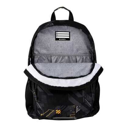 Mochila Escolar Gabol Byte Negra 3 Compartimentos
