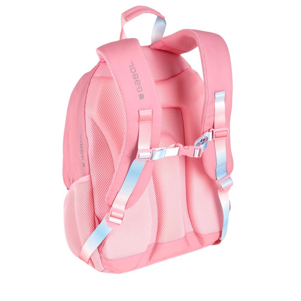 Mochila Escolar Gabol Glam Rosa con Glitter 3 Compartimentos