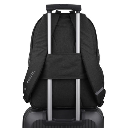 Mochila Gabol Wolf Negra Adaptable a Carro para Trabajo e Instituto