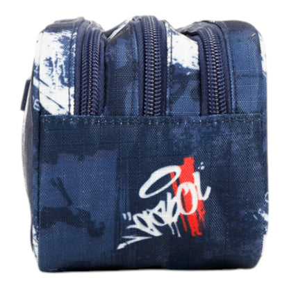 Estuche Triple Gabol DASH Azul Marino | Tres Compartimentos, Todo Organizado