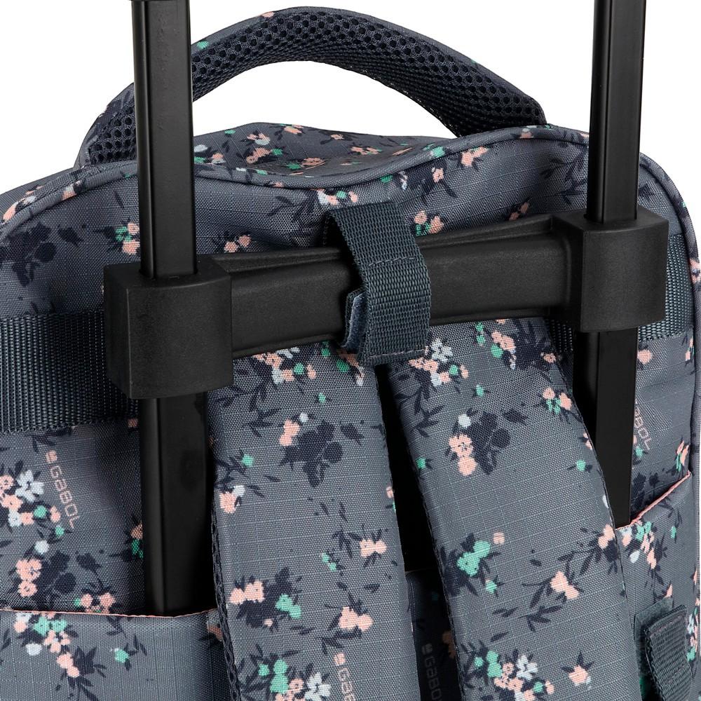 Mochila Escolar con Carro Desmontable Gabol Secret Gris para Niña