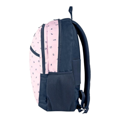 Mochila Escolar Gabol Icon Rosa Adaptable a Carro 2 Compartimentos