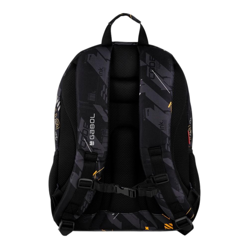 Mochila Escolar Gabol Byte Negra 3 Compartimentos