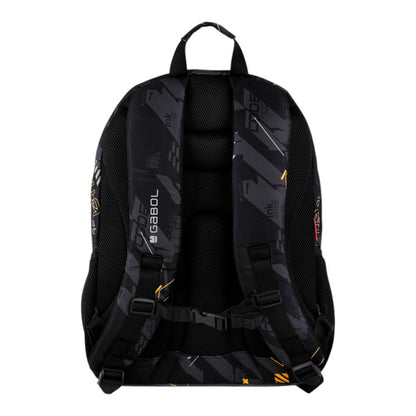 Mochila Escolar Gabol Byte Negra 3 Compartimentos