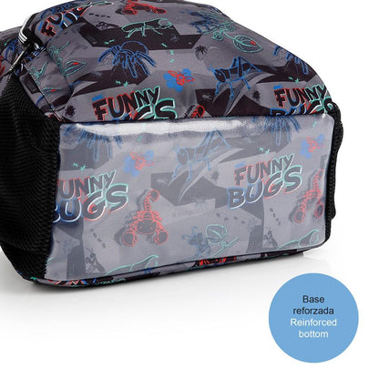 Mochila Escolar Pequeña Gabol Bugs Gris para 1º y 2º de Primaria