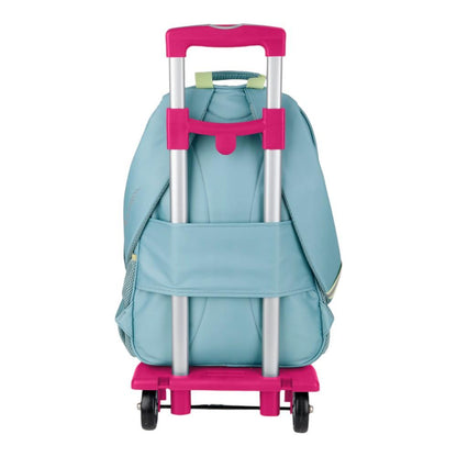 Mochila Escolar Gabol Whisper Verde Agua Adaptable a Carro