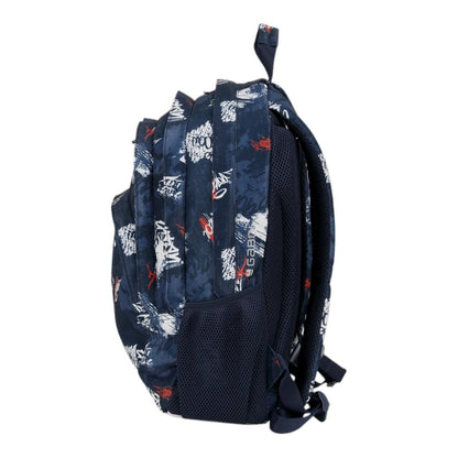 Mochila Escolar Gabol Dash Azul Marino Estampada 15,6"