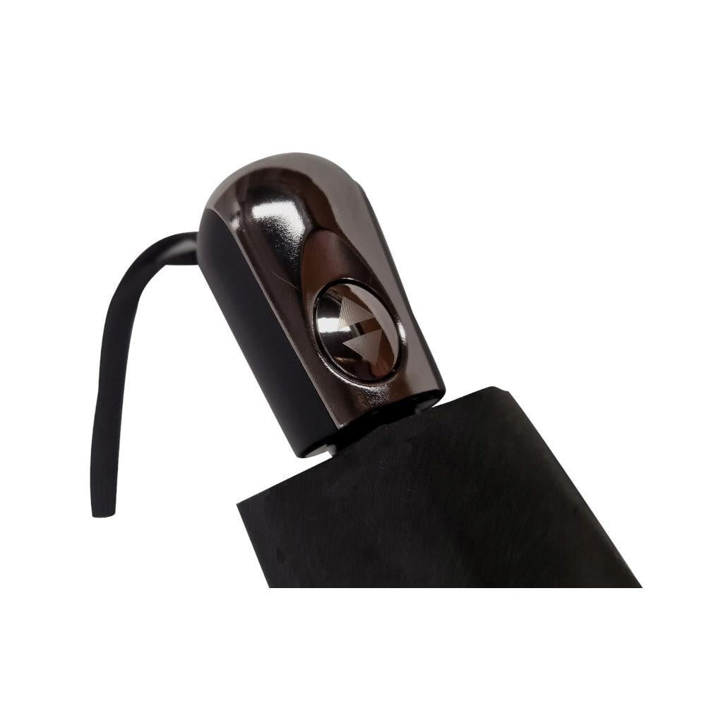 Paraguas Plegable Hombre Automático Negro Mango Recto 58 cm