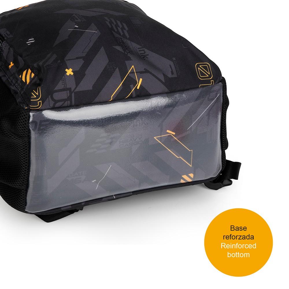 Mochila Escolar Gabol Byte Negra para 1º y 2º de Primaria
