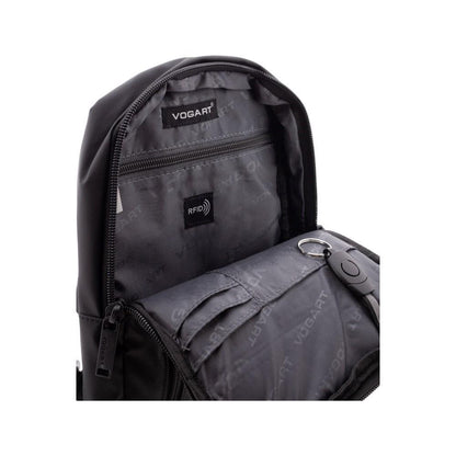 Bolso Cruzado Vogart de Nylon Resinado con RFID - Dark