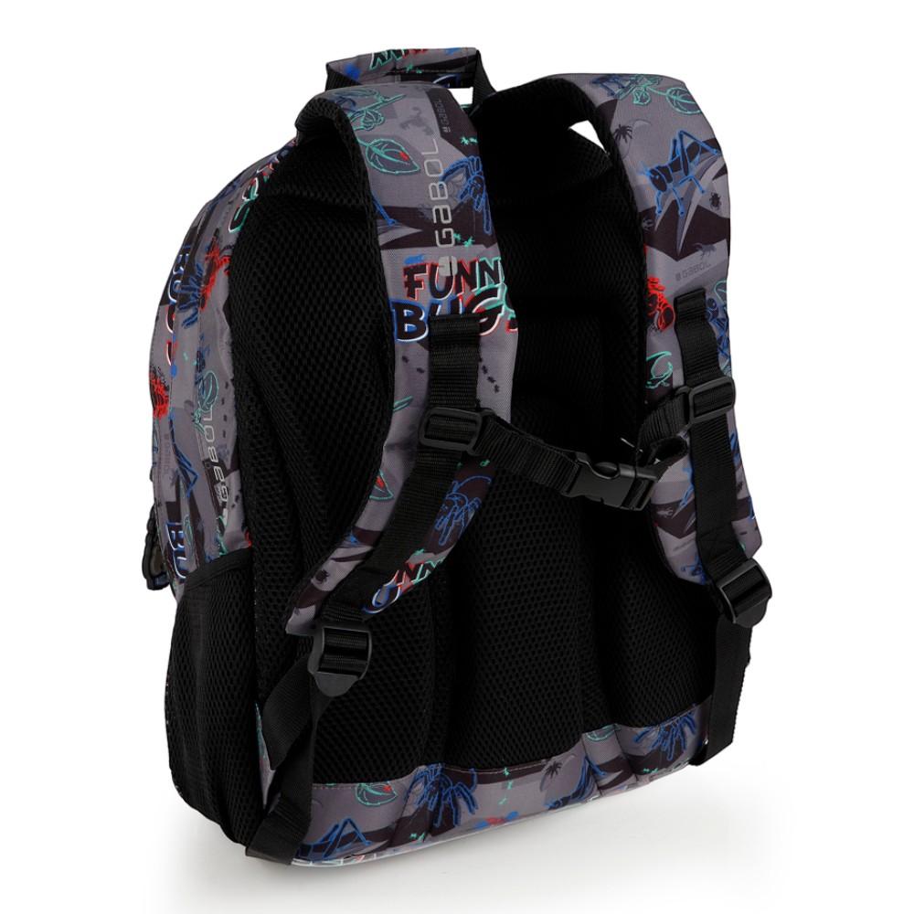 Mochila Escolar Gabol Bugs Insectos 3 Compartimentos