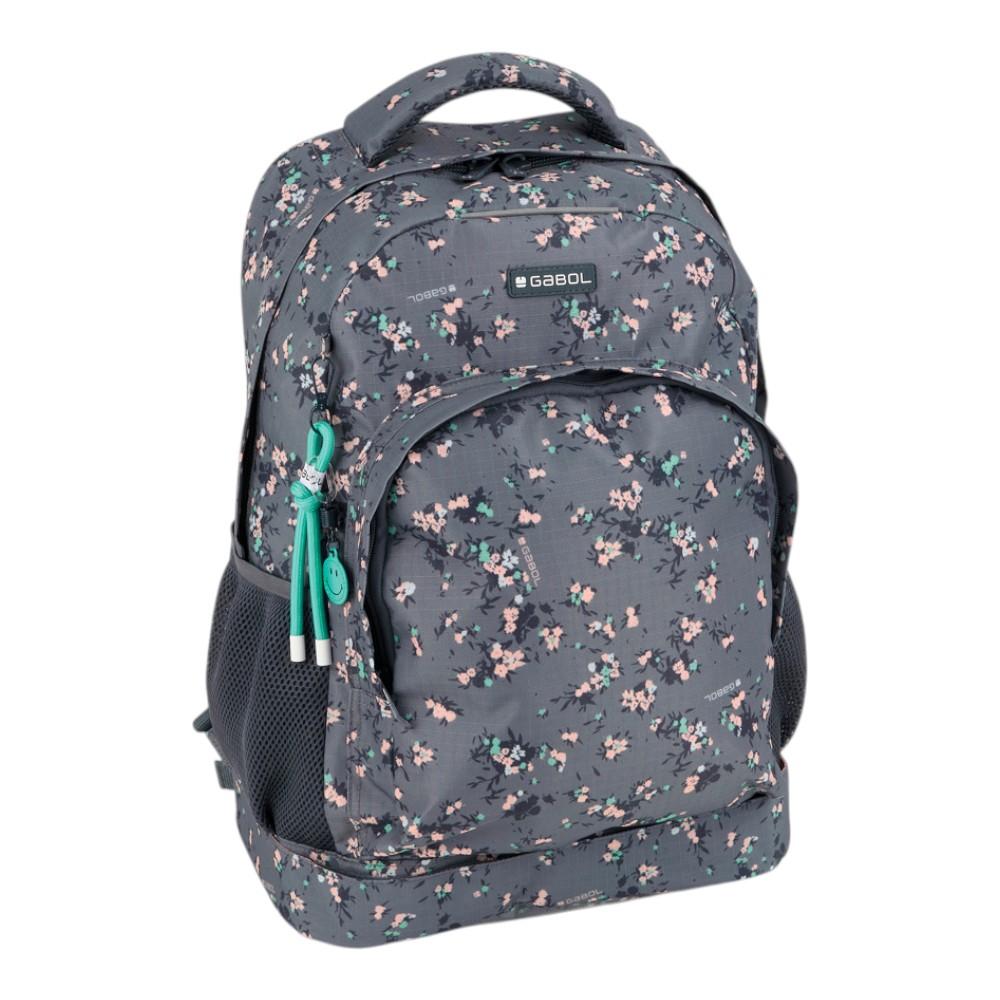 Mochila Escolar con Carro Desmontable Gabol Secret Gris para Niña