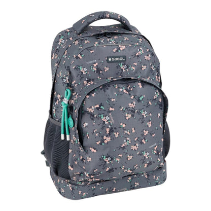 Mochila Escolar con Carro Desmontable Gabol Secret Gris para Niña