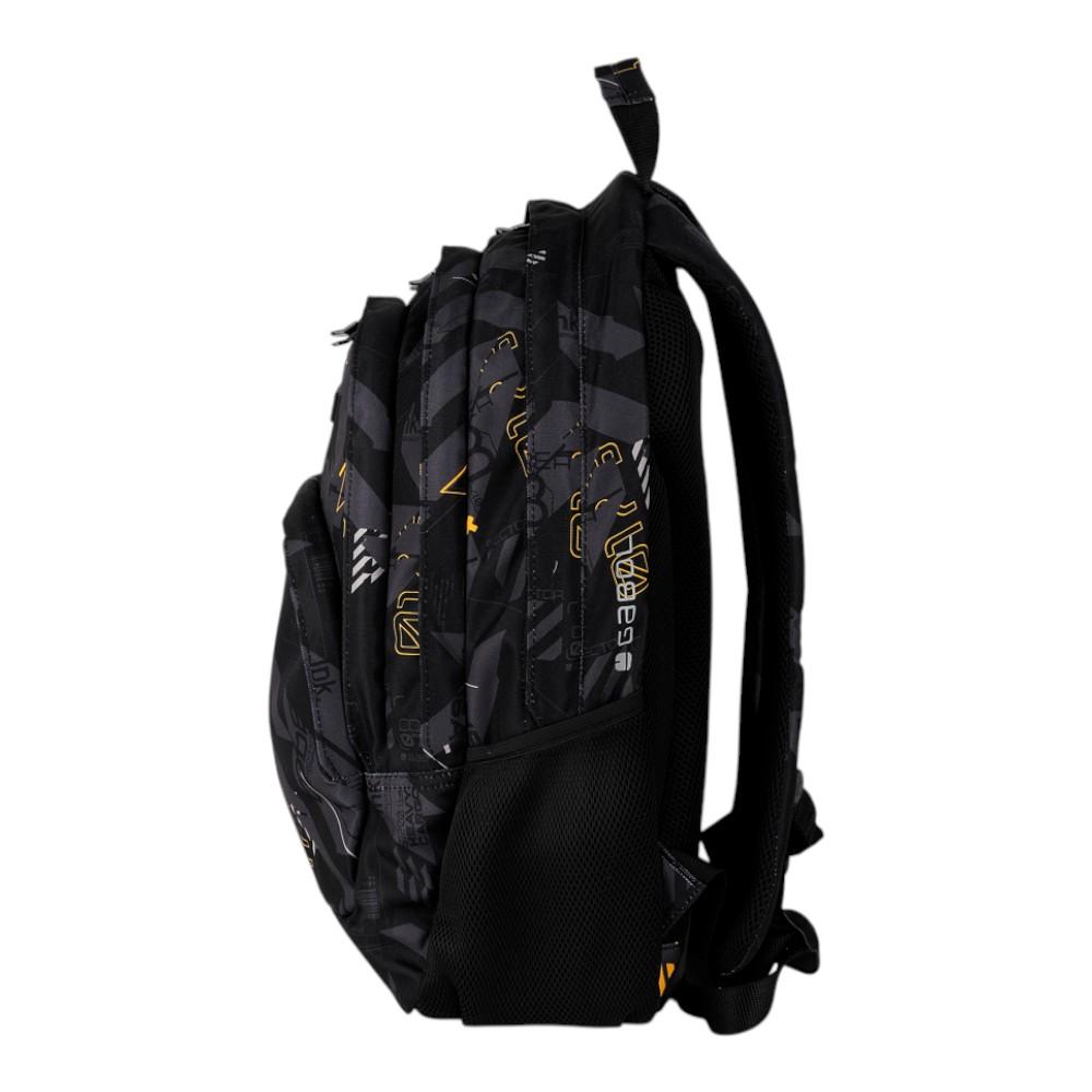 Mochila Escolar Gabol Byte Negra 3 Compartimentos