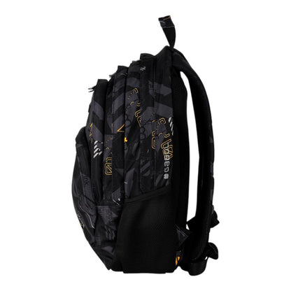 Mochila Escolar Gabol Byte Negra 3 Compartimentos