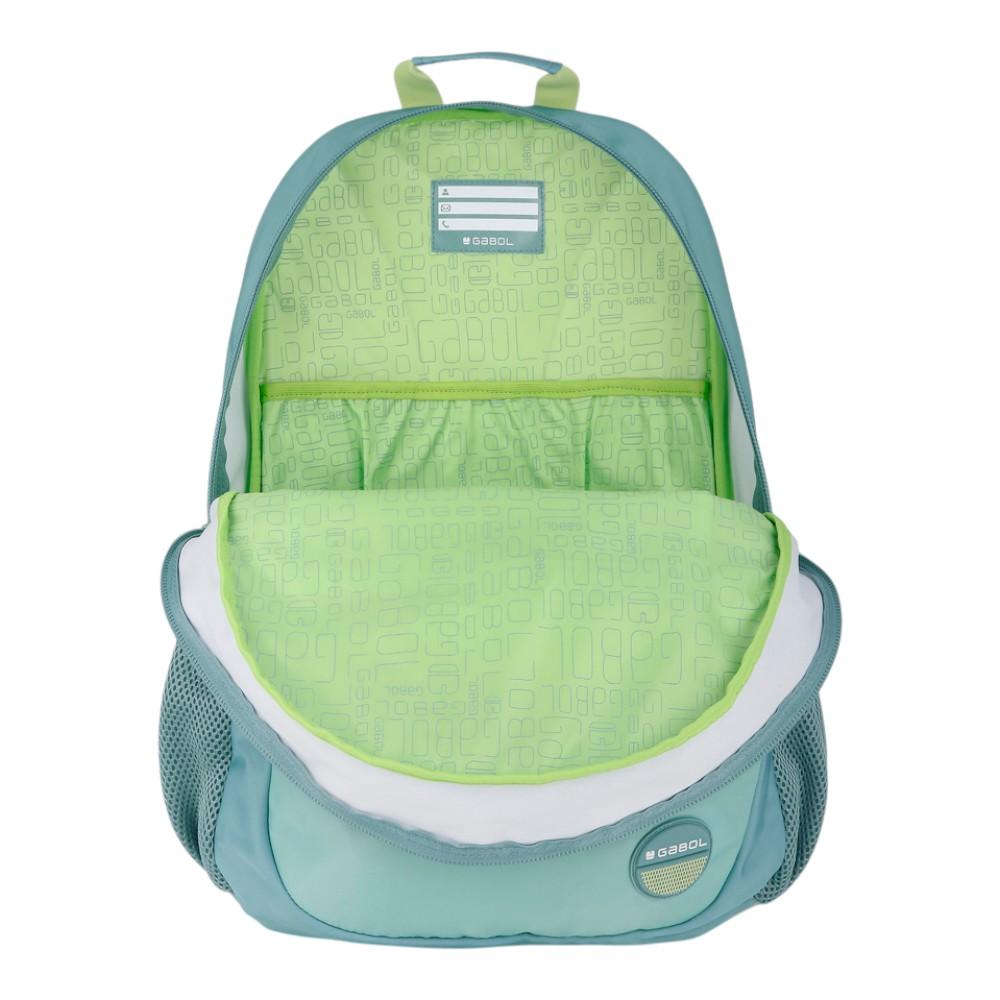 Mochila Escolar Gabol Whisper Verde Agua Adaptable a Carro