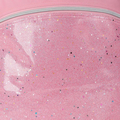 Mochila Escolar Gabol Glam Rosa con Glitter 3 Compartimentos