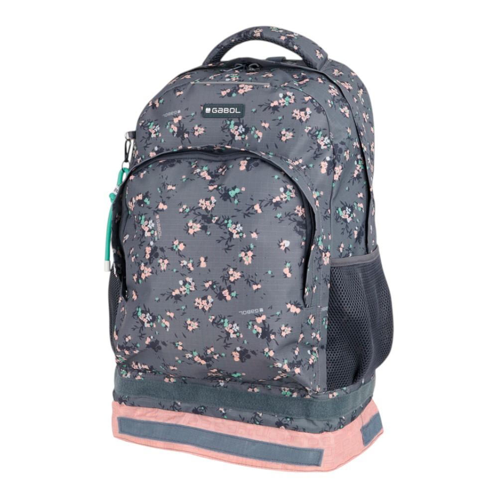 Mochila Escolar con Carro Desmontable Gabol Secret Gris para Niña