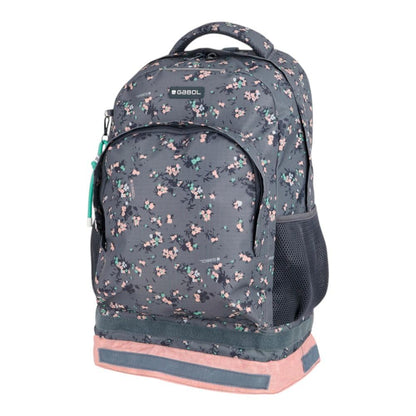 Mochila Escolar con Carro Desmontable Gabol Secret Gris para Niña
